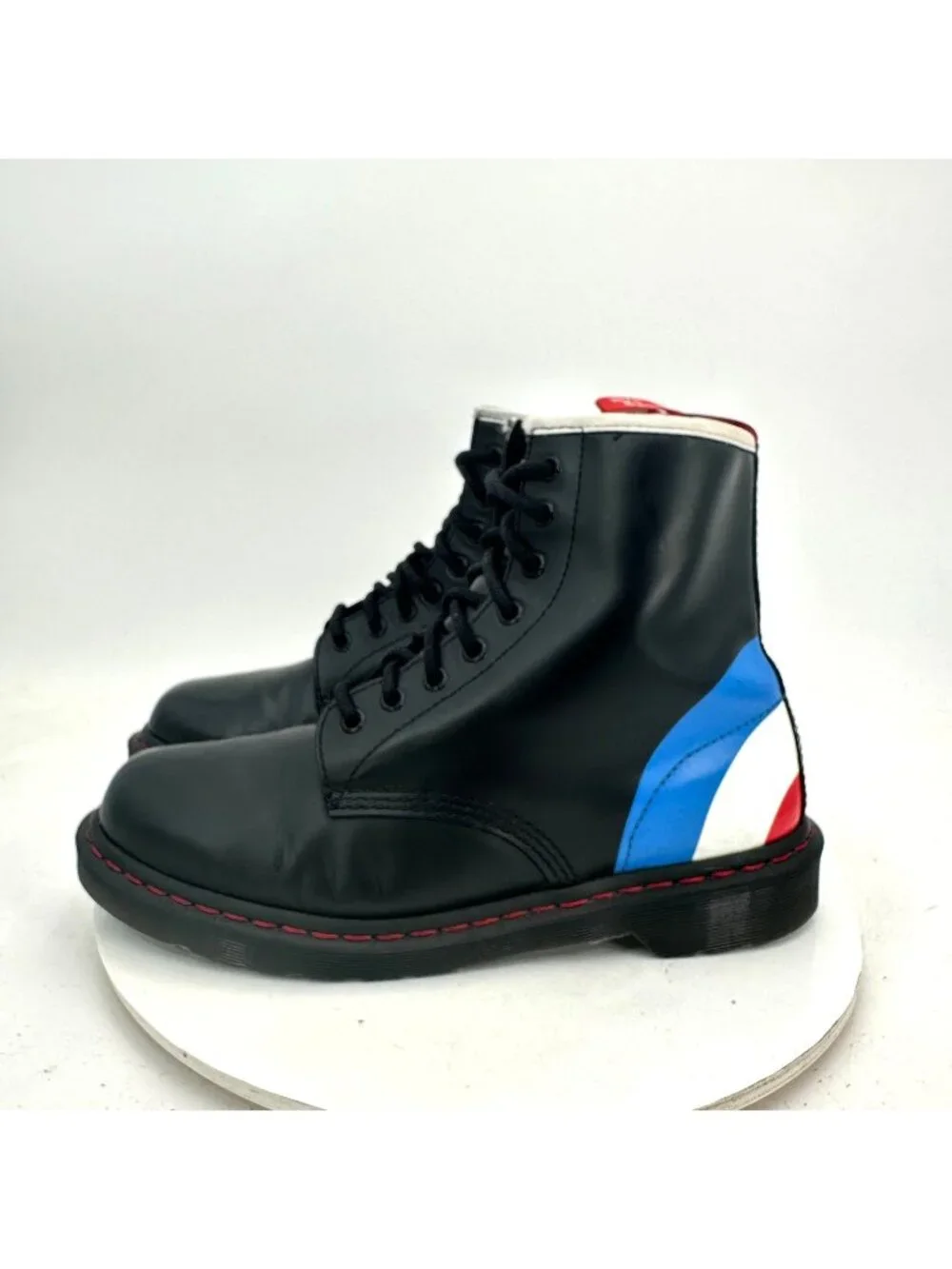Dr Martens X The Who 1460 Women Size 11 Black red White Blue Leather Combat Boot